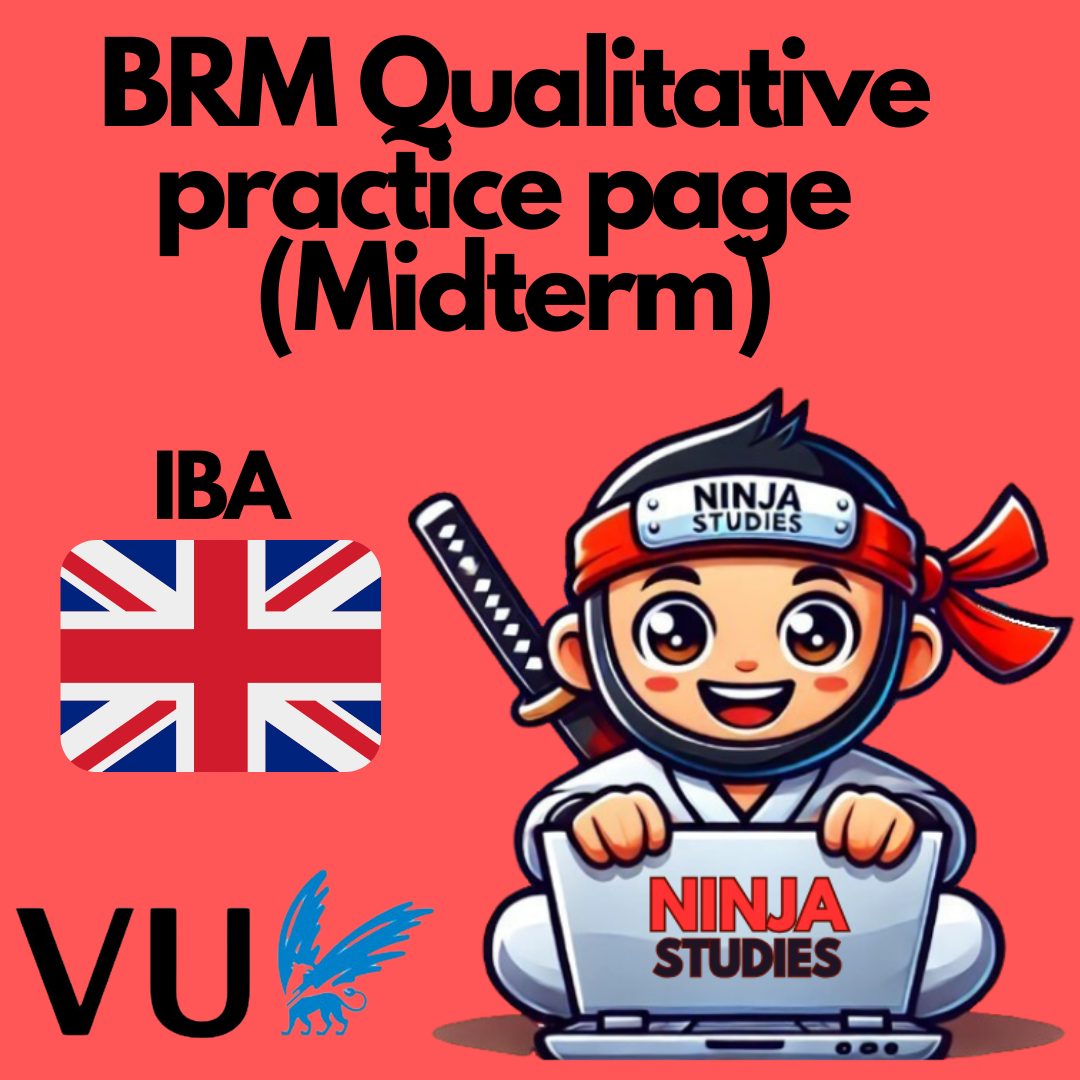 BRM Qualitative Midterm - Practice Page IBA