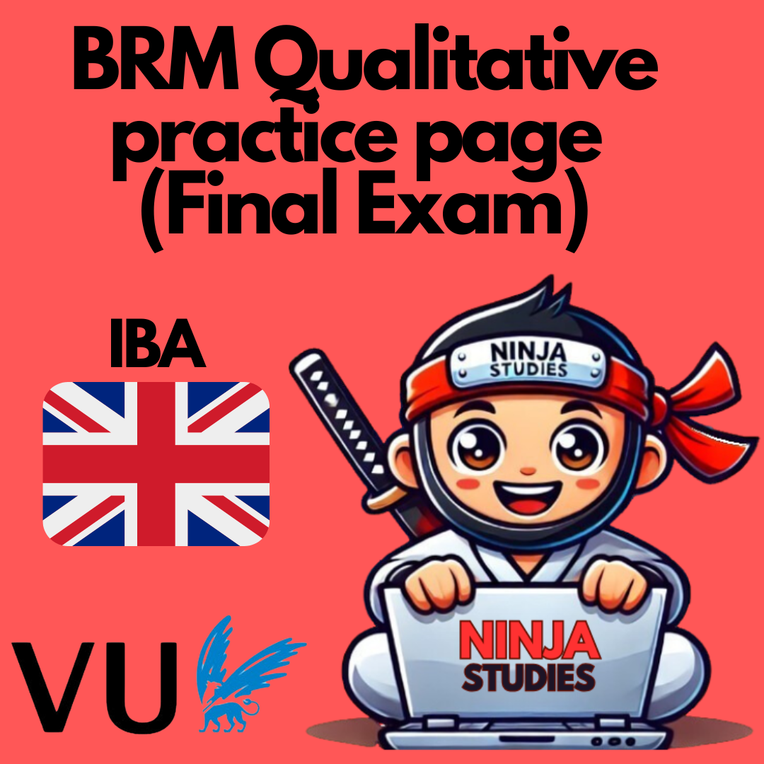 BRM Qualitative Final Exam - Practice page